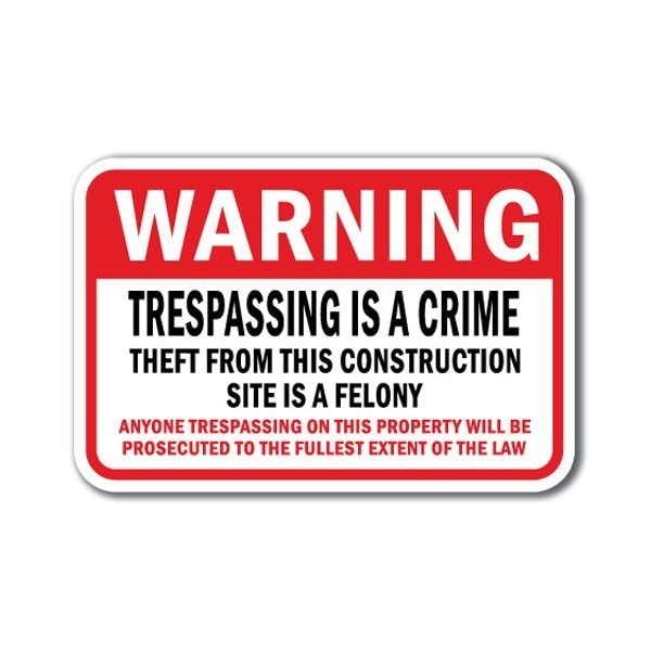 Safety Sign, 12 in Height, Aluminum, No Tres - Warning Tres